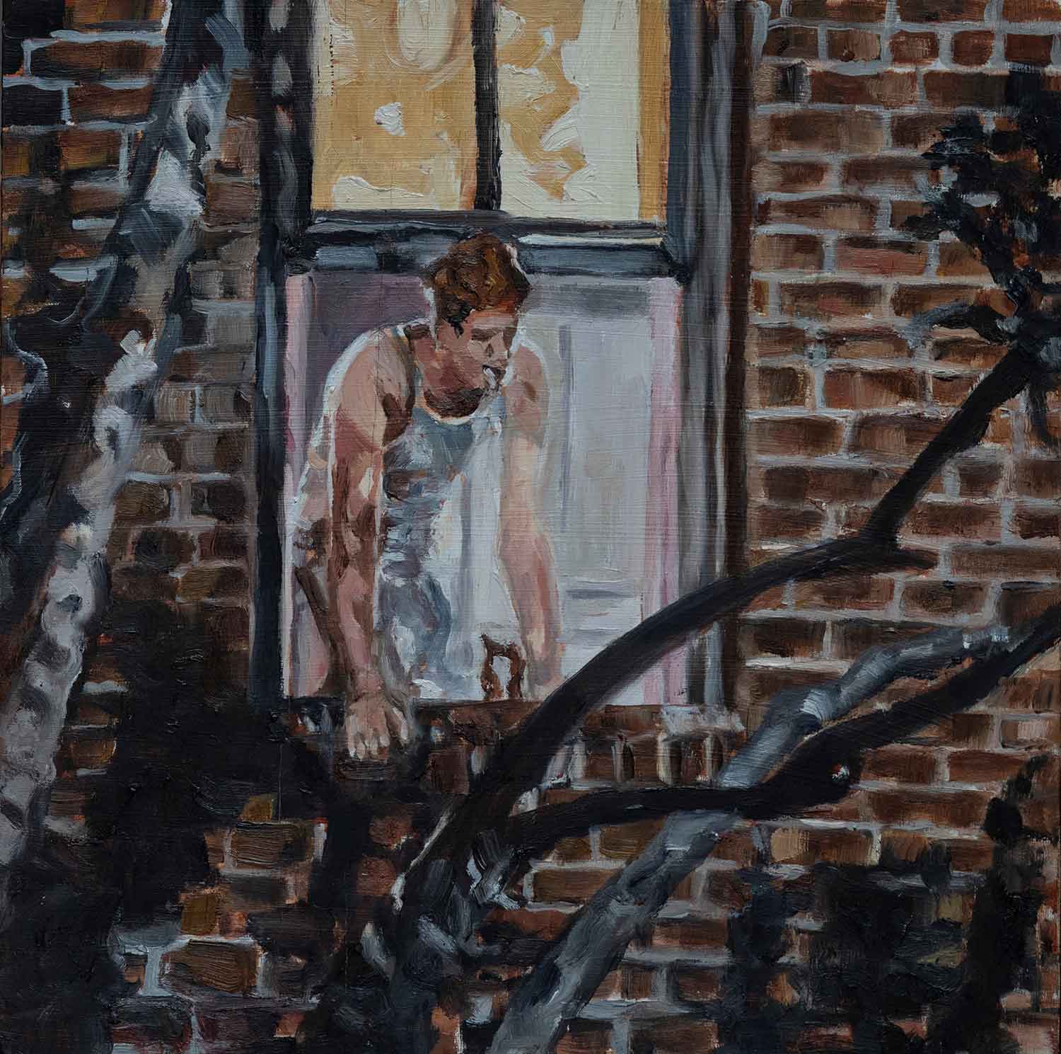 Anita Tesoriero 20x20cm A Balmy Night oil on board